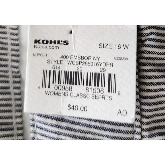 Croft & Barrow Women's Skort 16W Mid-Rise Classic Summer Floral Stripes NWT - Picture 14 of 14